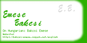 emese bakcsi business card